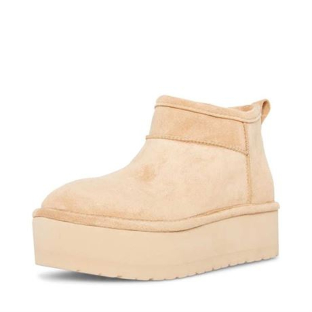 Madden Girl Women's Embracce Ankle Boot, Sand Fabric, 8.5 M